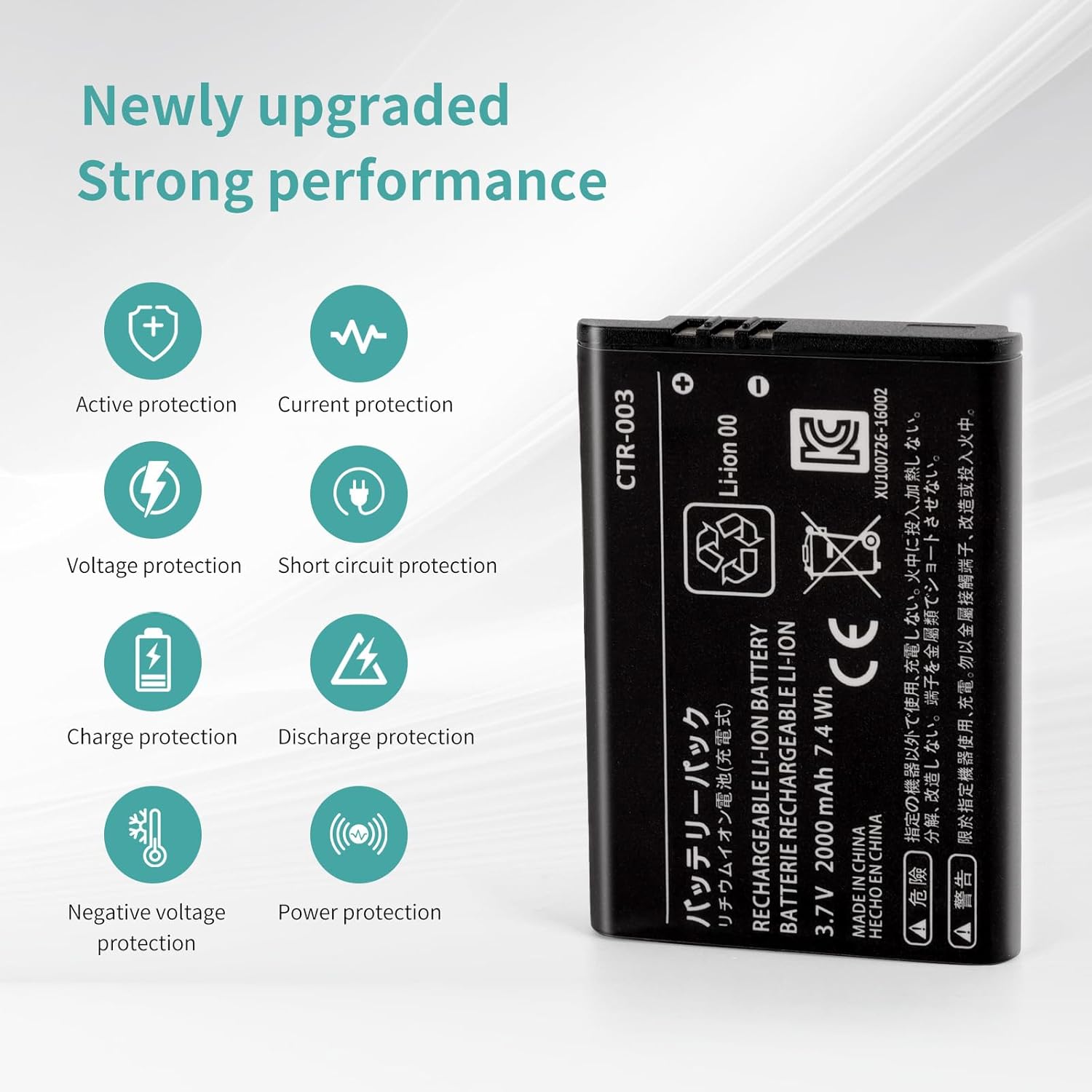 Replacement Lithium-ion Battery for Nintendo Old 3DS 2DS 2DS XL T8508