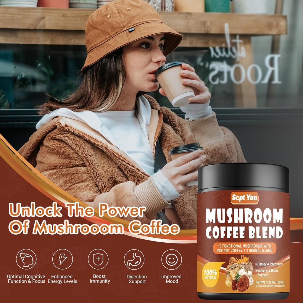 Colombian Instant Coffee Powder with 10 Mushrooms D27965