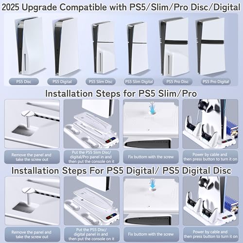 PS5 Cooling Station with Dual Controller Charger D4667