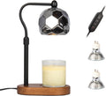 Candle Warmer Lamp with Timer, Adjustable Dimmer & Height, 2 Bulbs, Wooden Base Y950