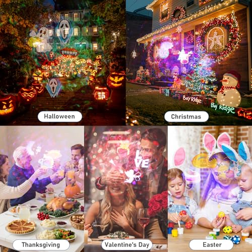 Holiday Projector with 10 HD Replaceable Slides A41904
