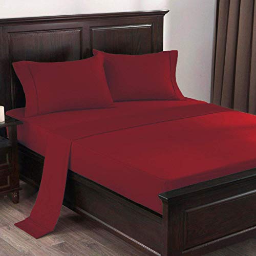 6 Piece Queen Size White Egyptian Cotton Sheet Set X639