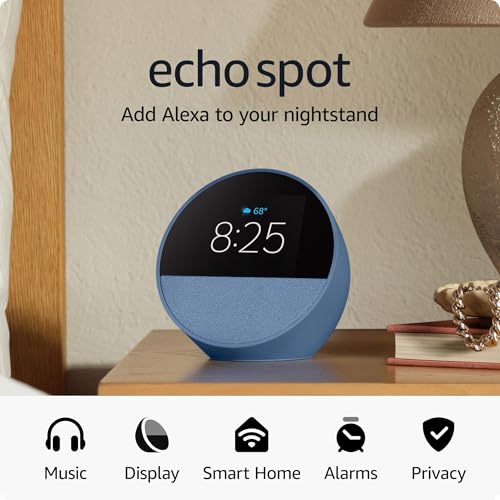 Black Smart Alarm Clock with Alexa I19591