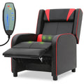 Red PU Leather Gaming Recliner Chair with Footrest O396124
