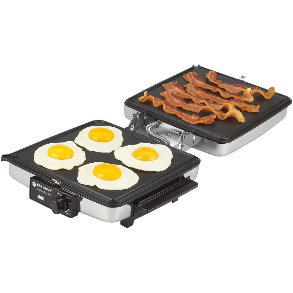 3-in-1 Waffle Maker & Indoor Grill Griddle U64355