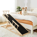 Non-Slip Folding Wooden Dog Ramp with Safety Railings I126872
