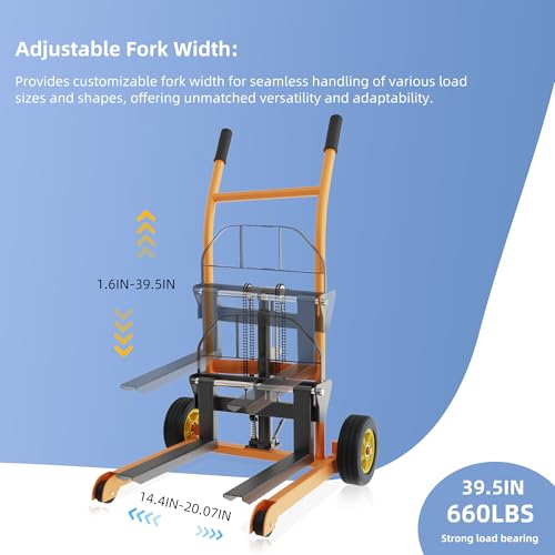 450 lbs Manual Winch Pallet Lift Truck with 36" Max Lift S6872