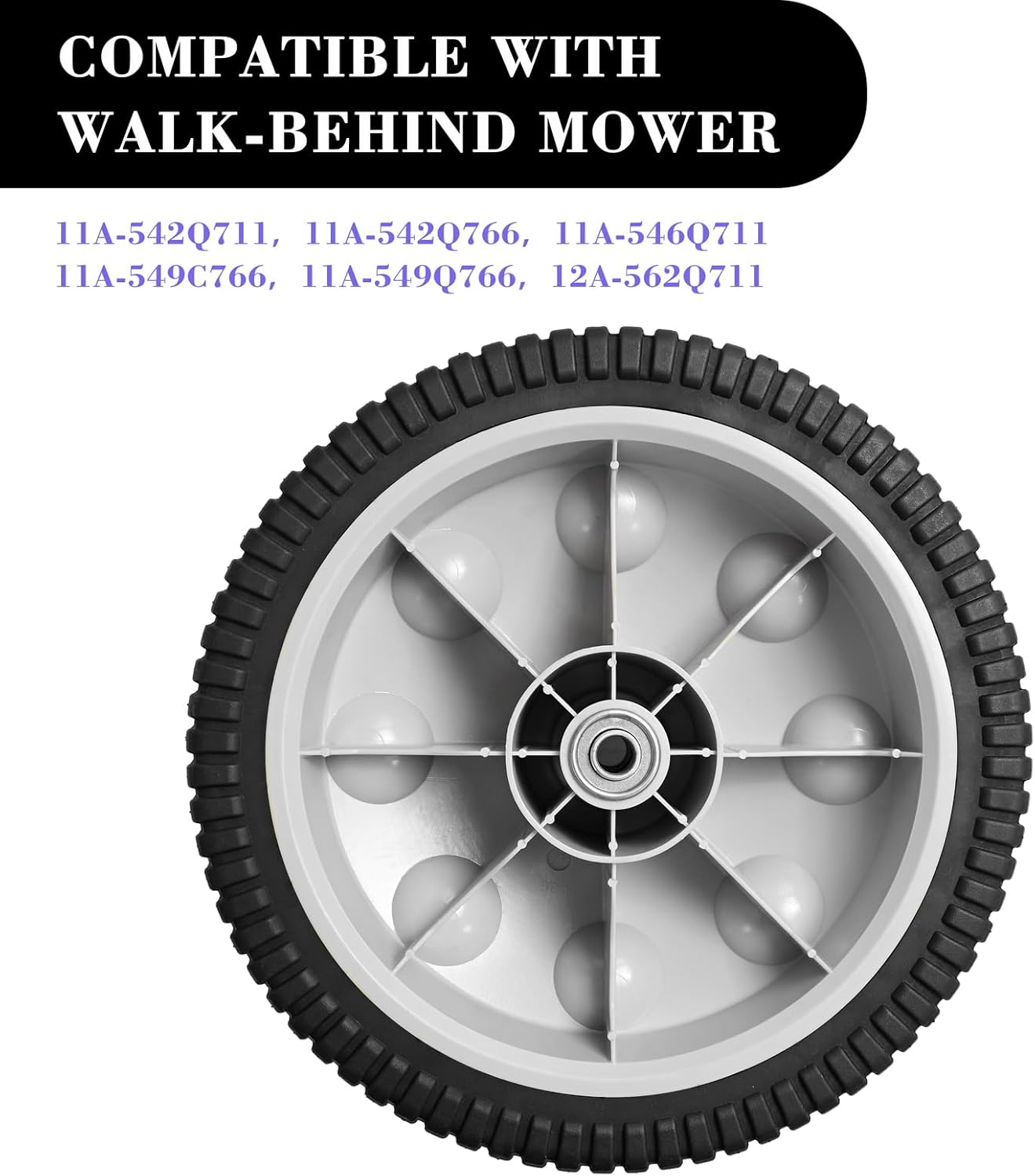 12 Inch Rear Wheel Replacement for Push Lawn Mower, 1 Pack R503