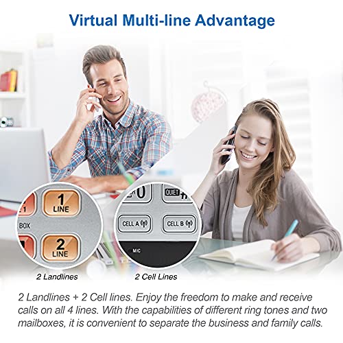 2-Line Corded/Cordless Phone with Answering Machine W326588