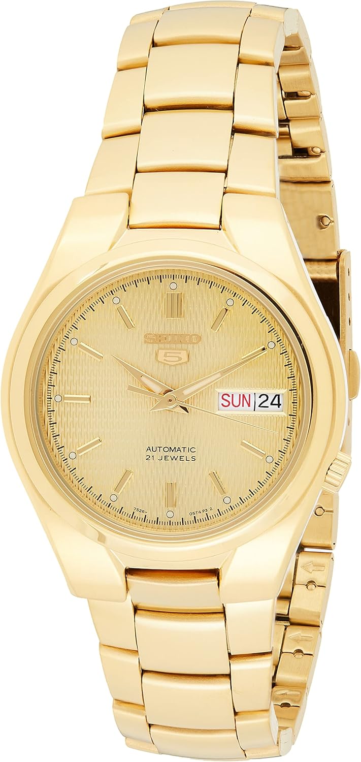 Gold Dial Gold-Tone Stainless Steel Automatic Watch O651
