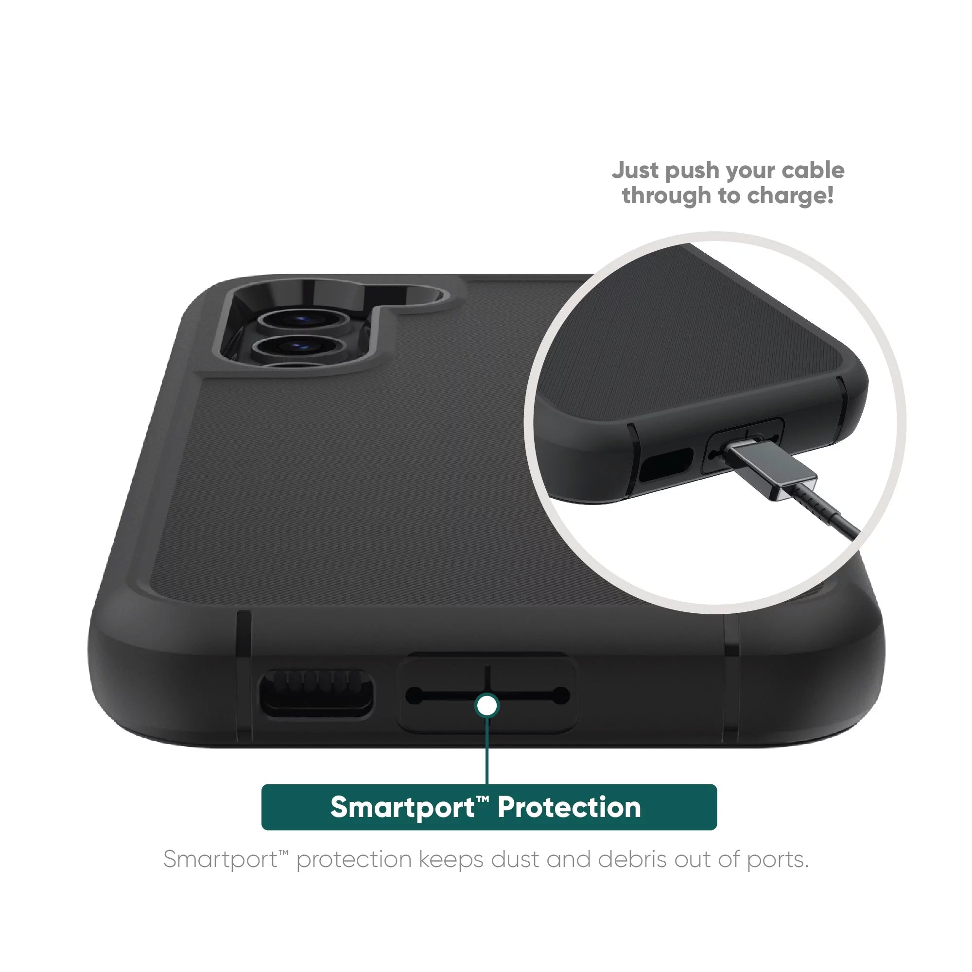 Black Rugged Phone Case for Samsung Galaxy S23 5G G575