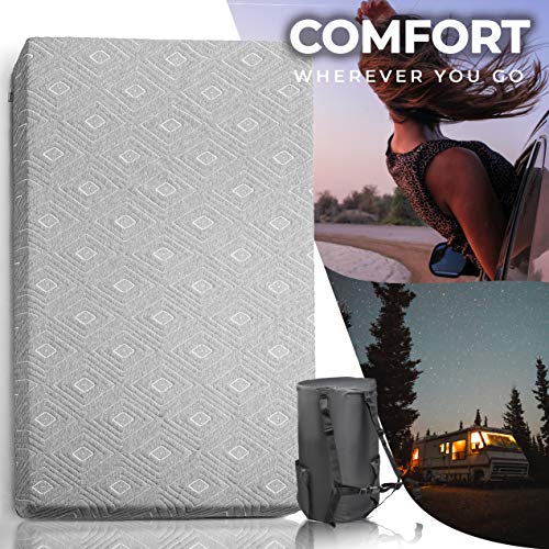 3" Cooling Gel Infused Memory Foam Travel Mattress with Carry Bag Q717