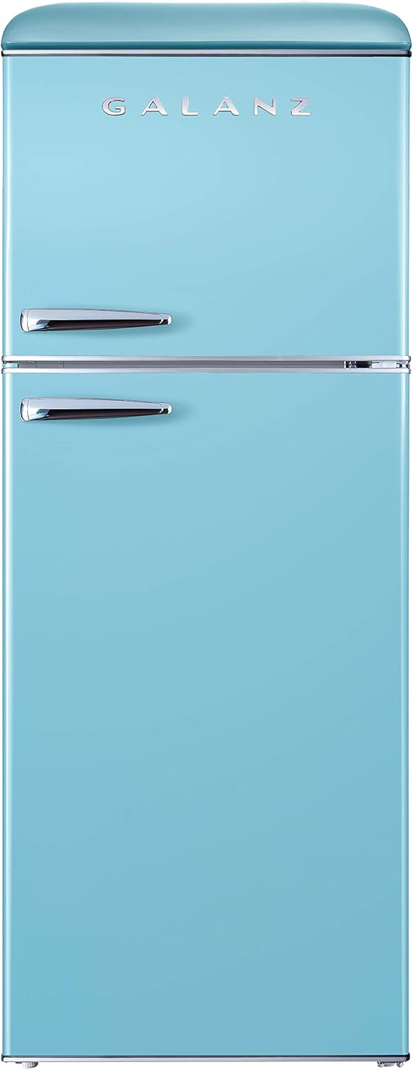 Retro Dual Door Refrigerator, 7.6 Cu Ft, Blue N91448
