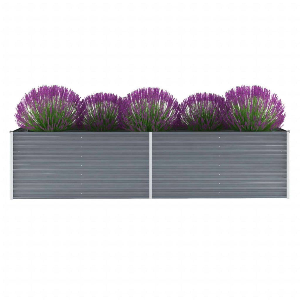 Galvanized Steel Garden Raised Bed Gray A1514