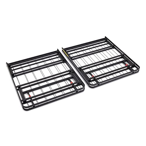 Black Foldable Metal Platform Bed Frame, Full Size, 14 inches High K785