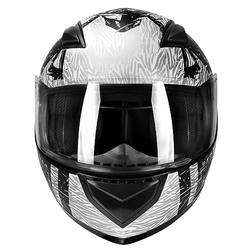 Lightweight Full Face Motorcycle Helmet with Extra Tinted Visor V3501