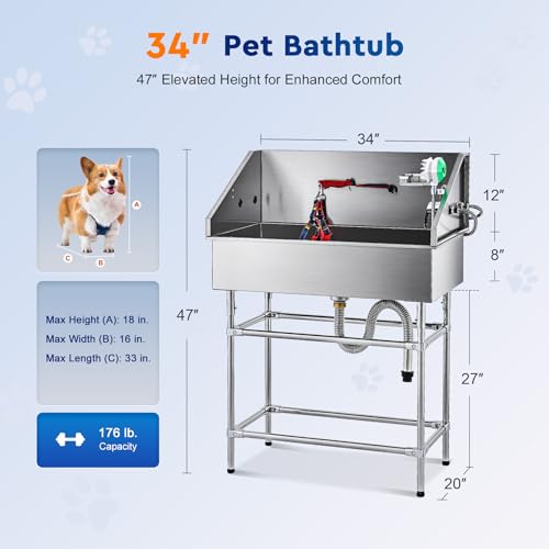 50” Dog Bathing Station with 304 Stainless Steel Tank Q578