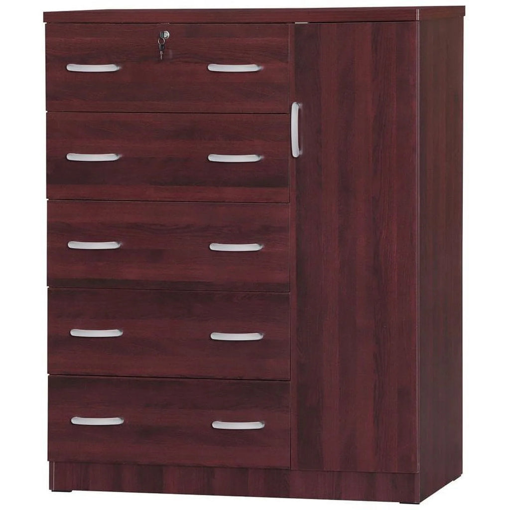 3-Piece Set with Queen Bed Tall Chest Wardrobe & Nightstand U557