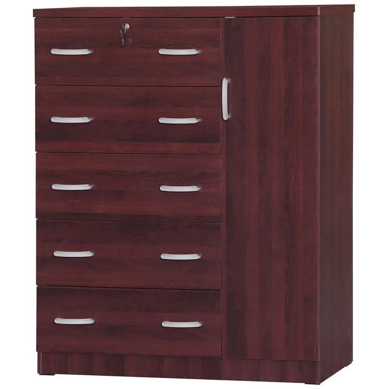 3-Piece Set with Queen Bed Tall Chest Wardrobe & Nightstand U557