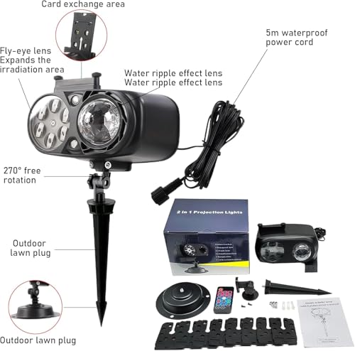 Holiday Projector with 10 HD Replaceable Slides A41904
