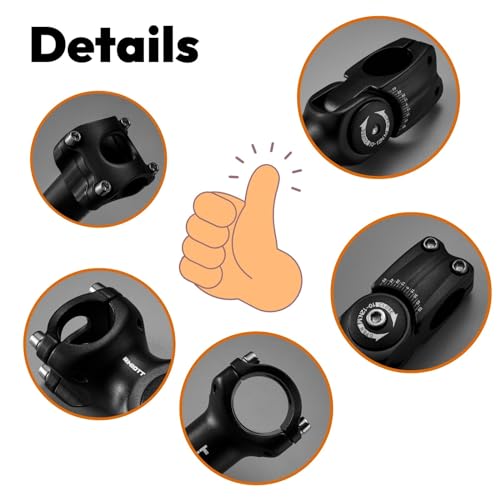 Black Aluminum Alloy Adjustable Bike Stem R261854