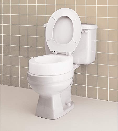 Toilet Seat Riser, Elongated Raised Toilet Seat, 3.5 inches, 300 Pound Weight Capacity F338