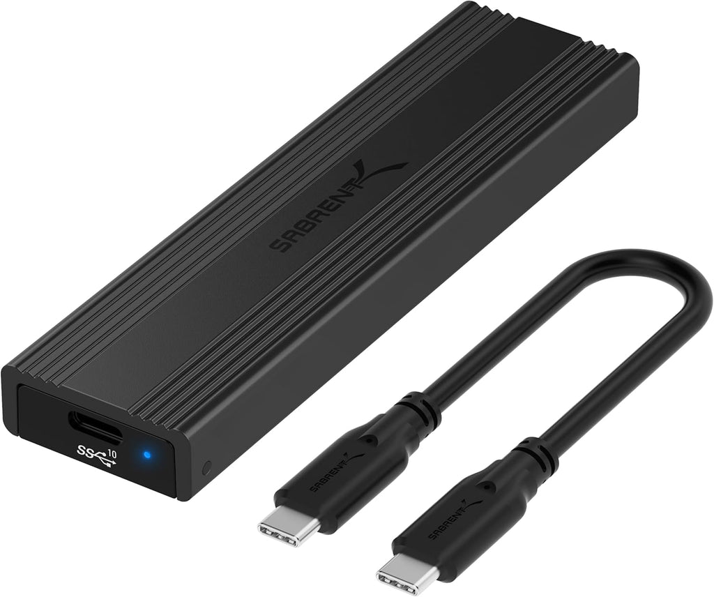 USB 3.2 10Gbps Type C Tool Free Enclosure for M.2 PCIe NVMe and SATA SSDs T93355
