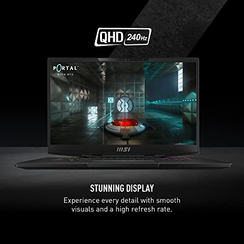 Core Black 17.3" QHD 240Hz Laptop with Intel Core i9-13900H, GeForce RTX 4070, 16GB DDR5, 1TB NVMe SSD, Win 11 Home T8446