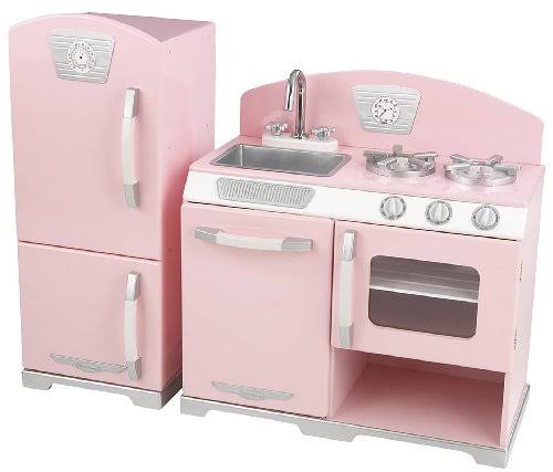 Pink Retro Kitchen and Refrigerator Y7017