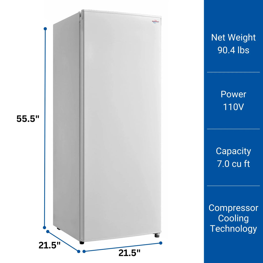 White 7.0 cu ft Upright Freezer D68020