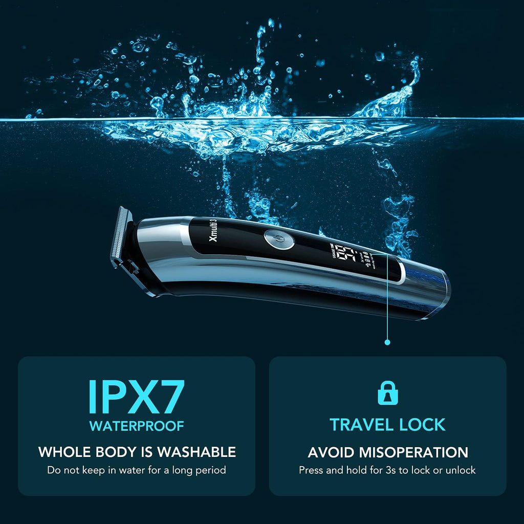 Electric Beard Trimmer, All-in-1 Multi-Grooming Hair Trimmer Kit, Cordless Clippers with Waterproof V47335