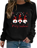 Black XL Plus Size Crewneck Christmas Sweatshirt R491375