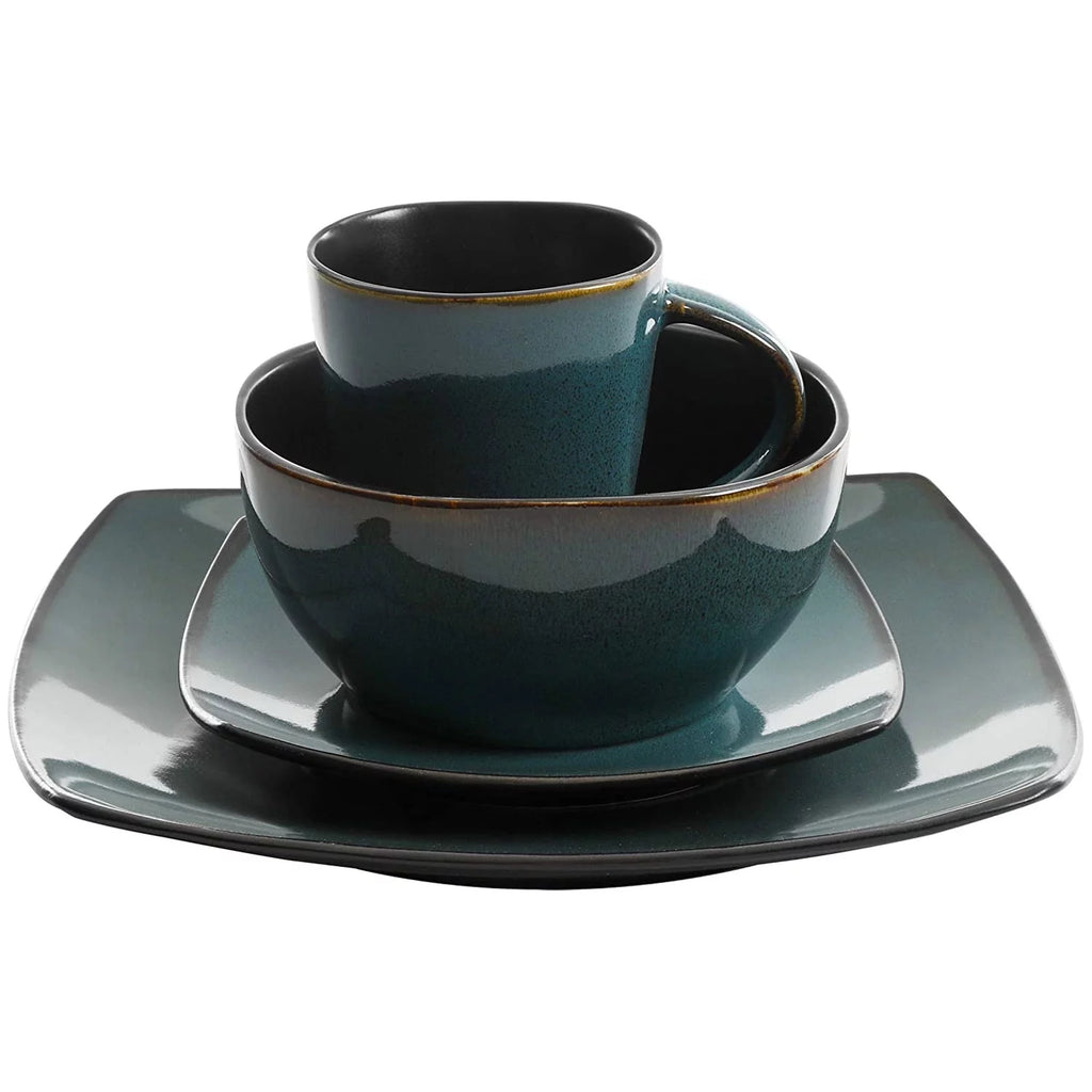 16 Pc Teal Dinnerware Set U30534