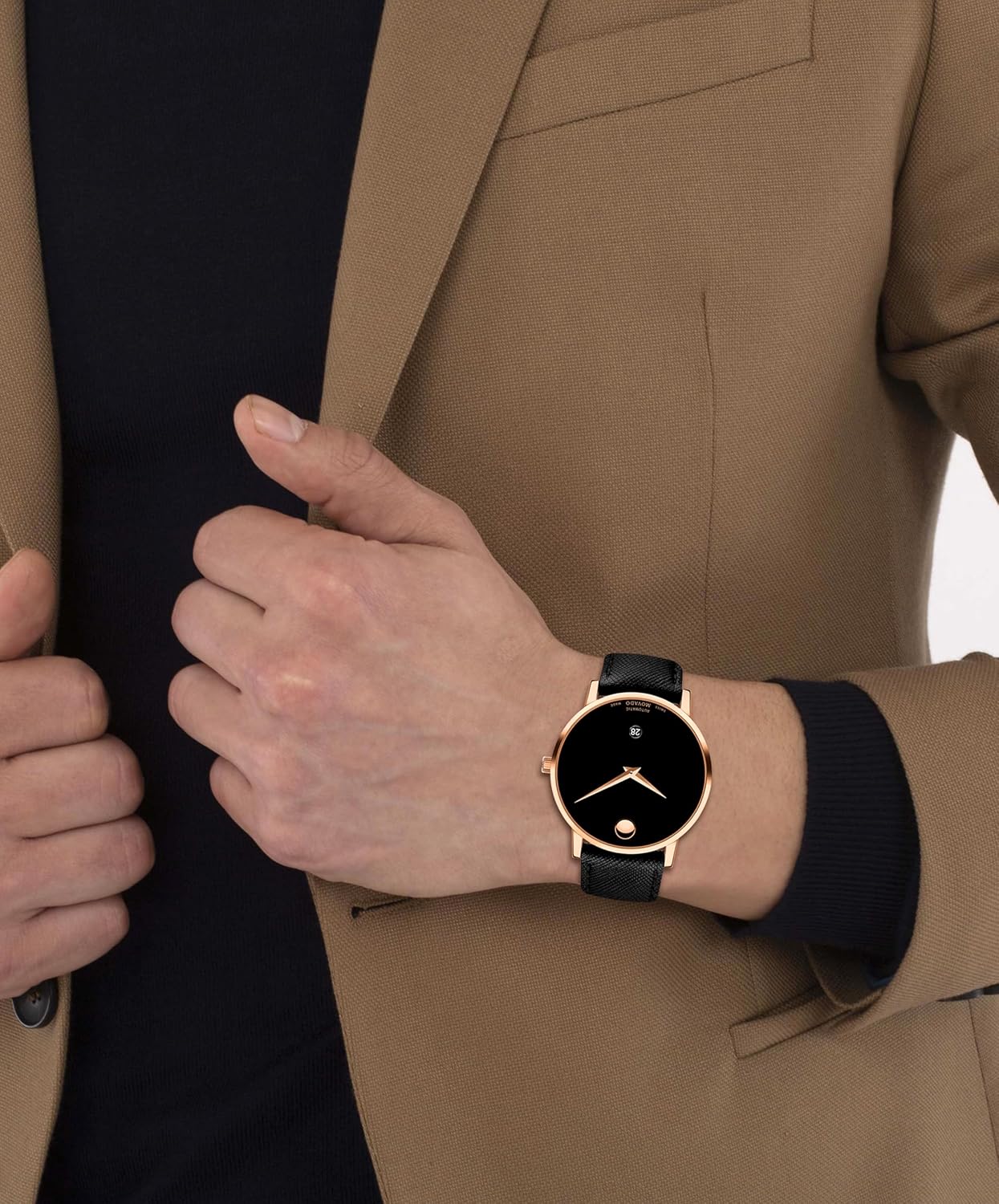 Swiss Automatic Calfskin Strap 40mm Watch S4698