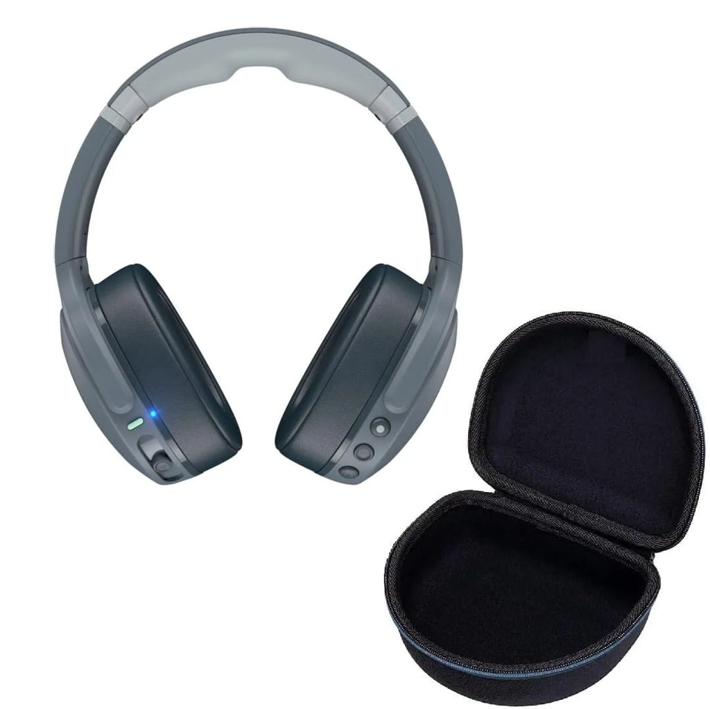 Gray Over Ear Headphone Bundle with Carrying Case I309