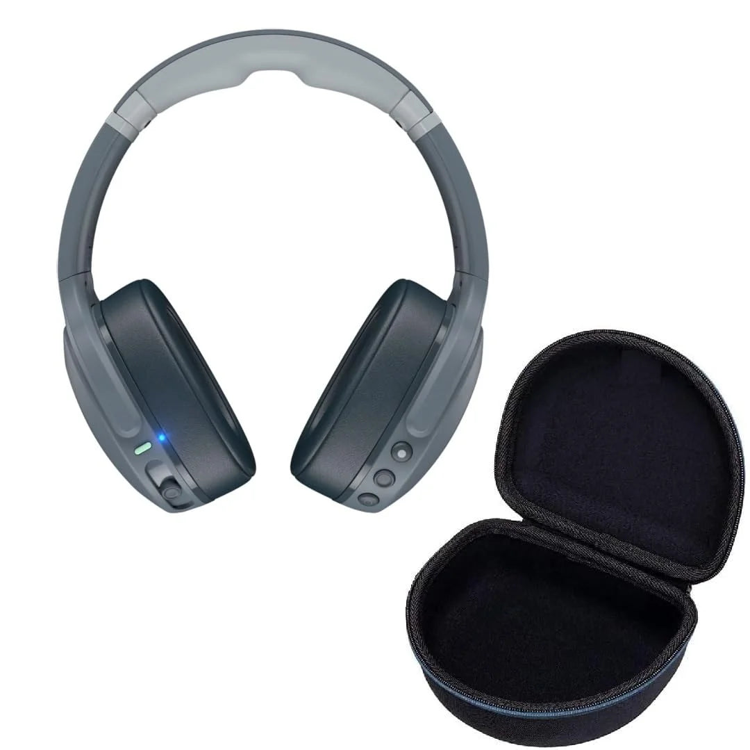 Gray Over Ear Headphone Bundle with Carrying Case I309