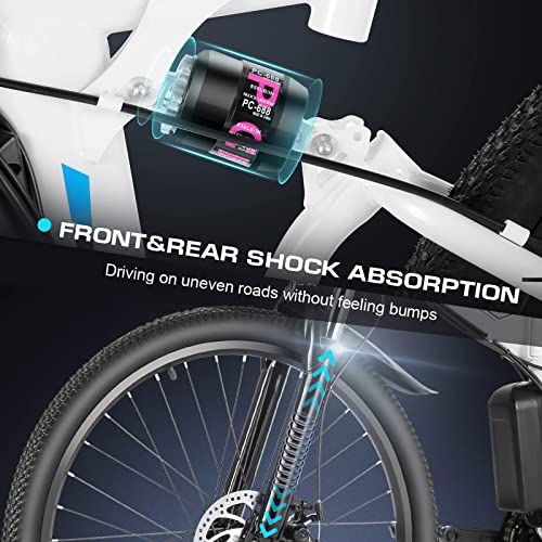 750W Peak Folding Electric Mountain Bike 26'' Ebike with Removable Battery A18722