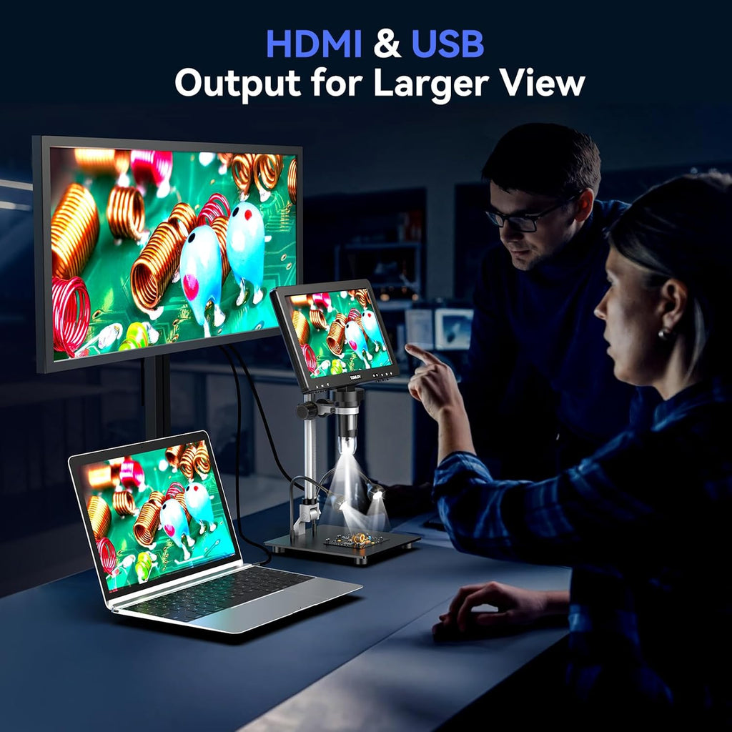10.1" HD IPS HDMI Digital Microscope 1500X 20MP Coin Microscope with Screen C503368