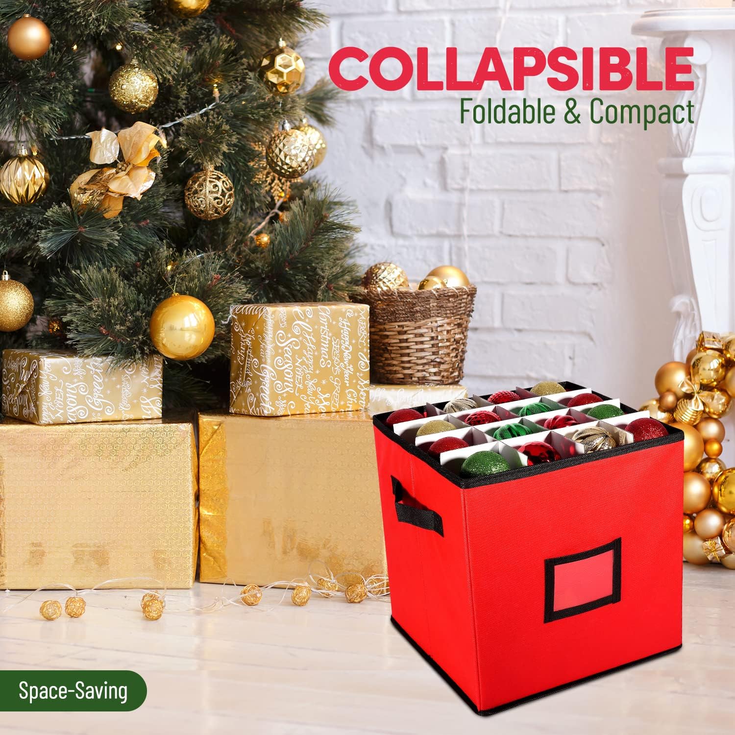 4-Layer Polyester Ornament Storage Box Y464668