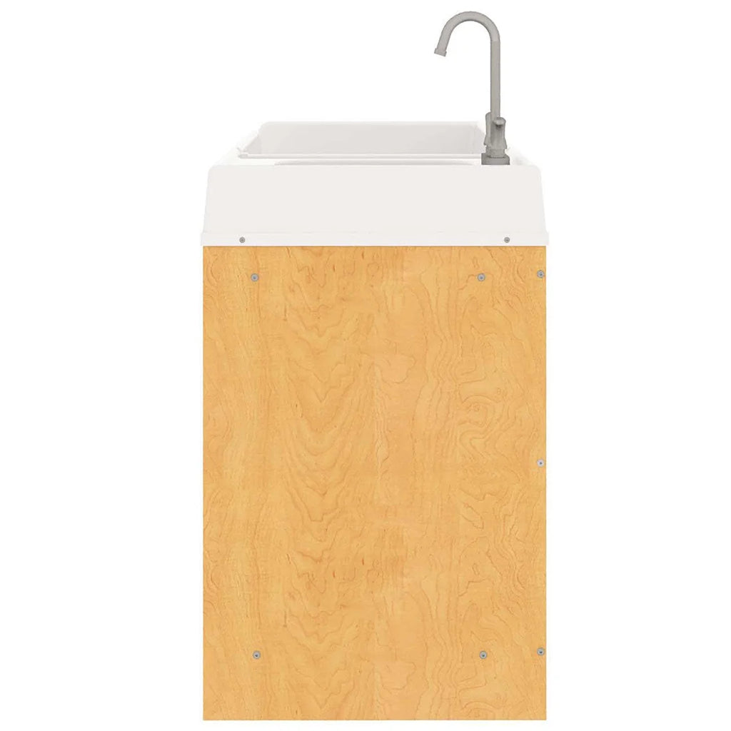 Maple Wood Toddler Changing Table with Sink and Steps Z6420