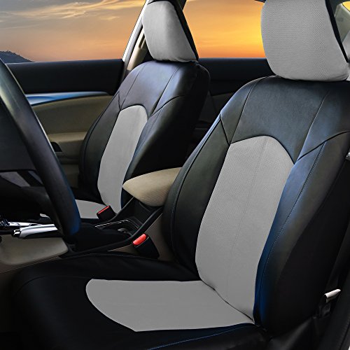 Beige PU Leather Car Seat Cover Full Set Q152