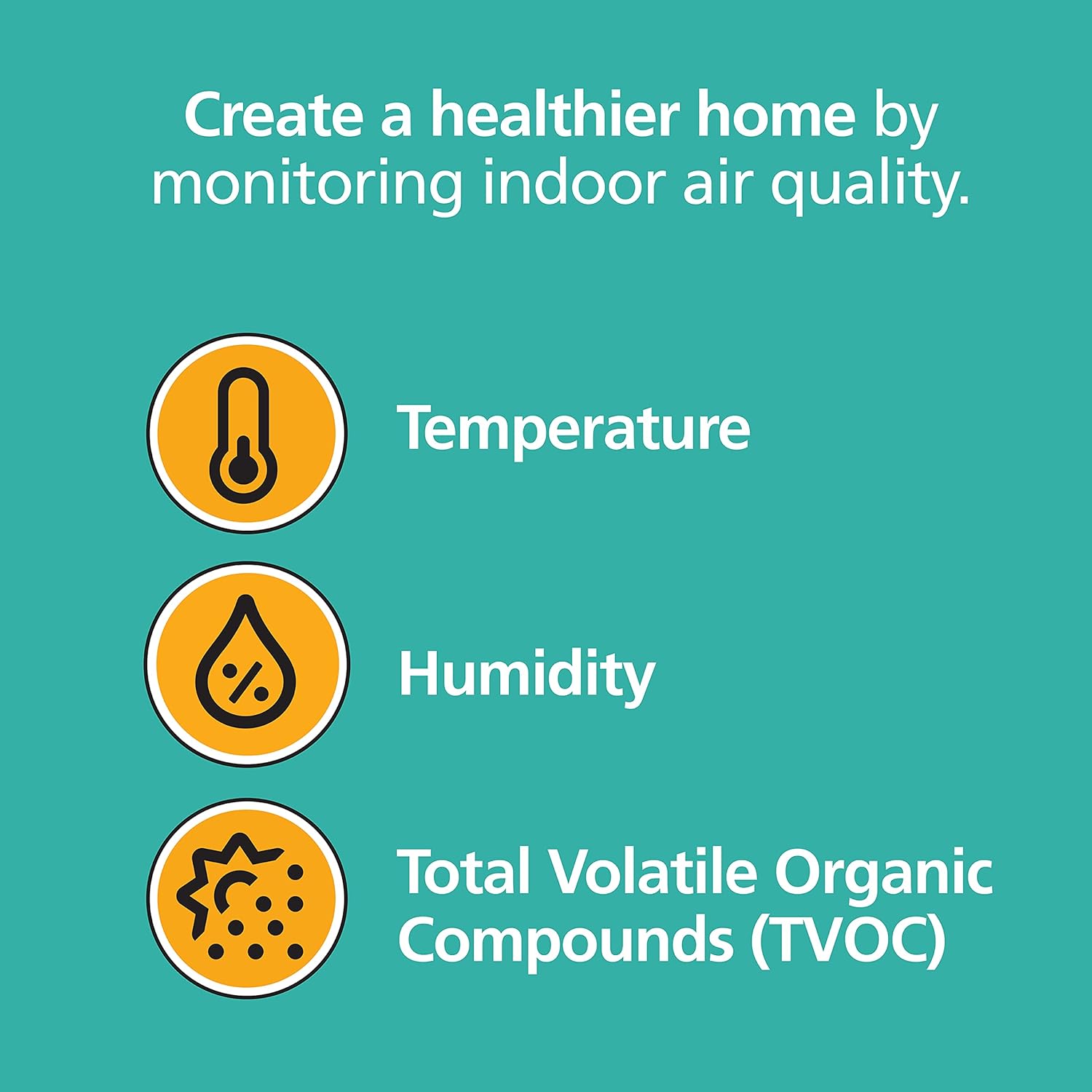Smart Smoke Detector & Indoor Air Quality Monitor, WiFi, Hardwired with Battery Backup A392