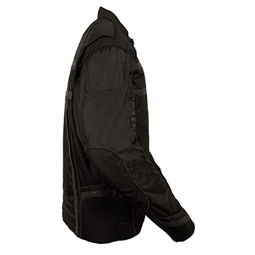 Milwaukee Leather Men's Armored Textile Motorcycle Rider Jacket L780