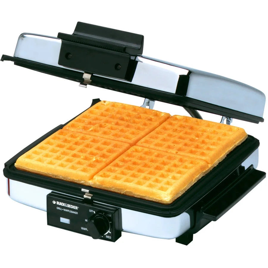 3-in-1 Waffle Maker & Indoor Grill Griddle U64355