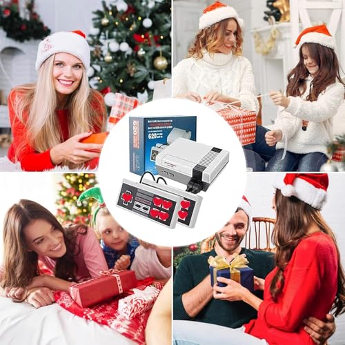 Grey Retro Game Console with 620 Classic Games O514