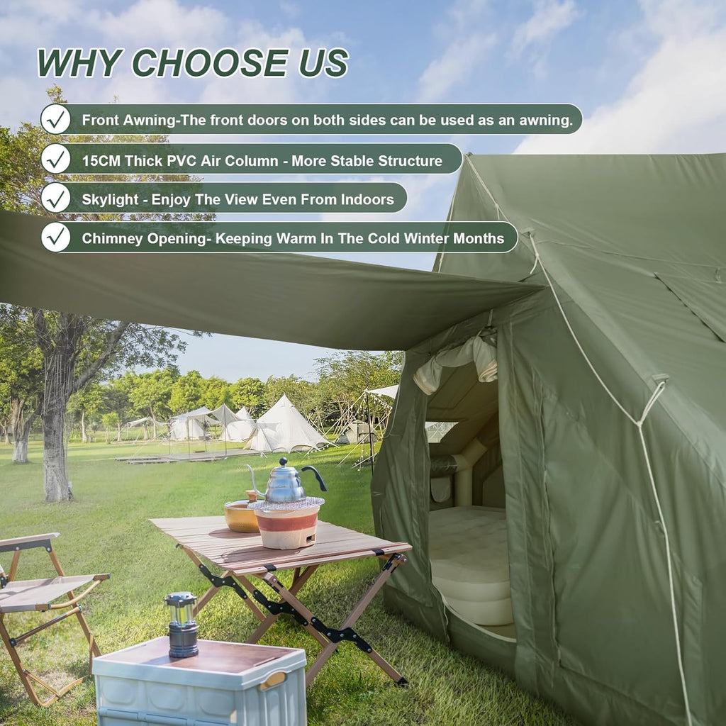 4-6 Person Inflatable Camping Tent with Pump and Stove Jack N588922