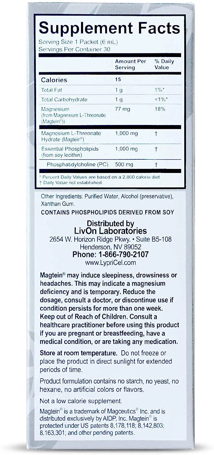 Liposomal Magnesium L-Threonate 30 Packets L10058