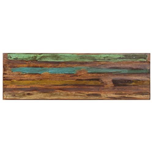 Solid Reclaimed Wood & Steel Bench E6556