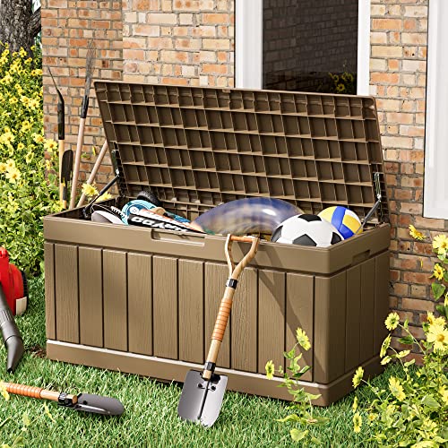 31 Gallon Black Outdoor Storage Box Q76524