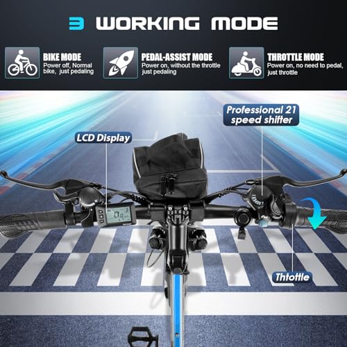 750W Peak Folding Electric Mountain Bike 26'' Ebike with Removable Battery A18722
